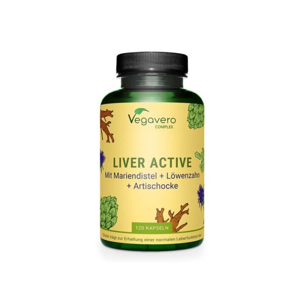 Liver Active Complex Билкова смес за черния дроб 90 капсули, 100% Vegan