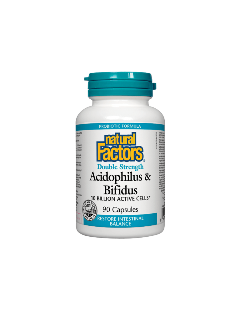 Acidophilus & Bifidus 10 Billion Active Cells Double Strength Ацидофилус бифидус 10 милиарда активни пробиотици 90 капсули от Vita Yana