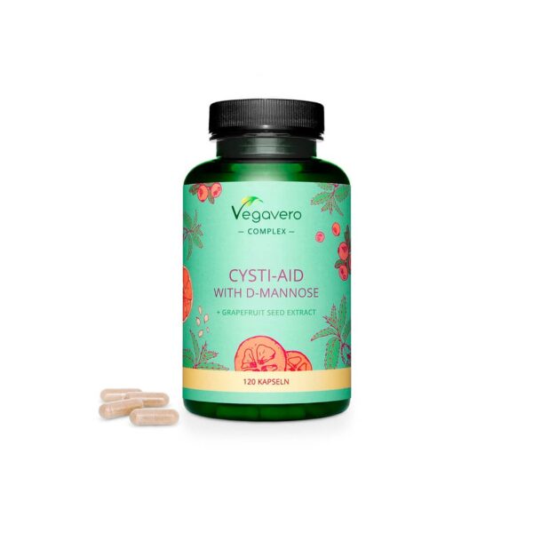 Cysti-Aid with D-Mannose + Grapefruit Seed Extract Формула с D-маноза и екстракт от семена на грейпфрут 120 капсули от Vita Yana
