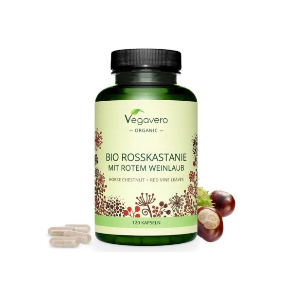 Див кестен и червени лозови листа за добро кръвообращение 120 капсули от Vita Yana