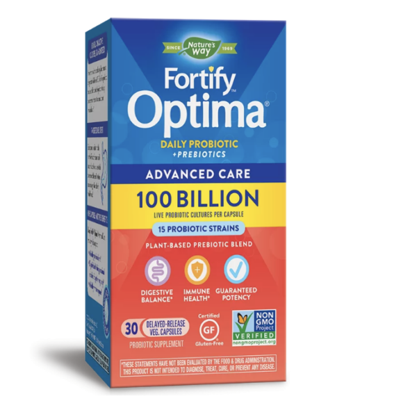 Fortify™ Optima Advanced Care Probiotic Фортифай Оптима пробиотик + пребиотици 100 милиарда активни пробиотици