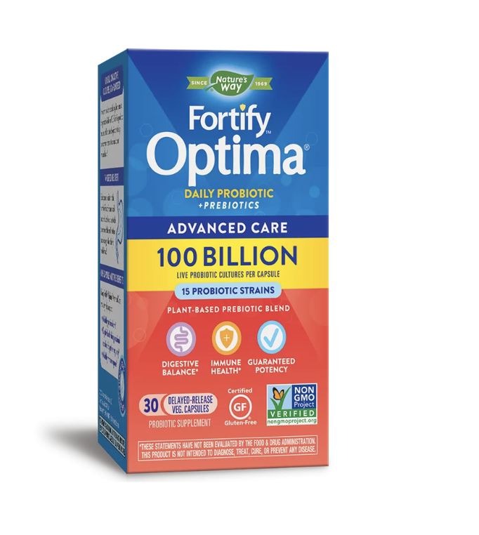 Fortify™ Optima Advanced Care Probiotic Фортифай Оптима пробиотик + пребиотици 100 милиарда активни пробиотици