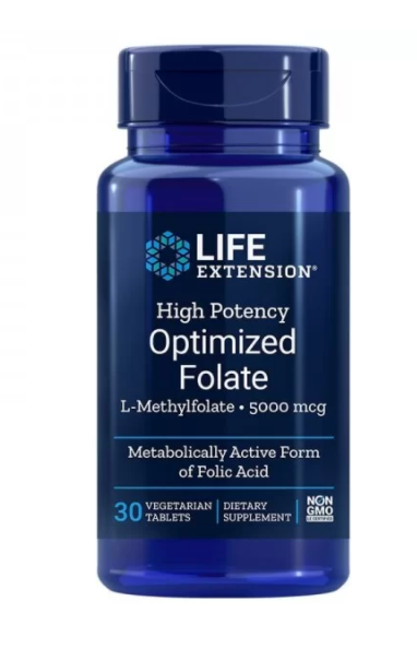 High Potency Optimized Folate (L-Methylfolate) / Метаболитно активната форма на фолиева киселина 5000 mcg