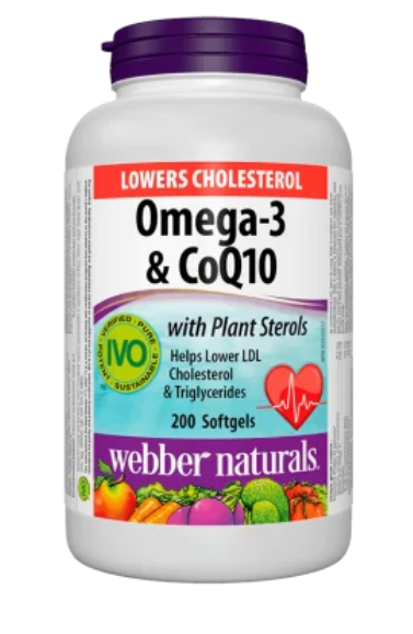 Lowers Cholesterol Omega-3 & CoQ10+Plant Sterols/ Омега-3 с Коензим Q10 и Фитостероли х 200 софтгел капсули от Vita Yana