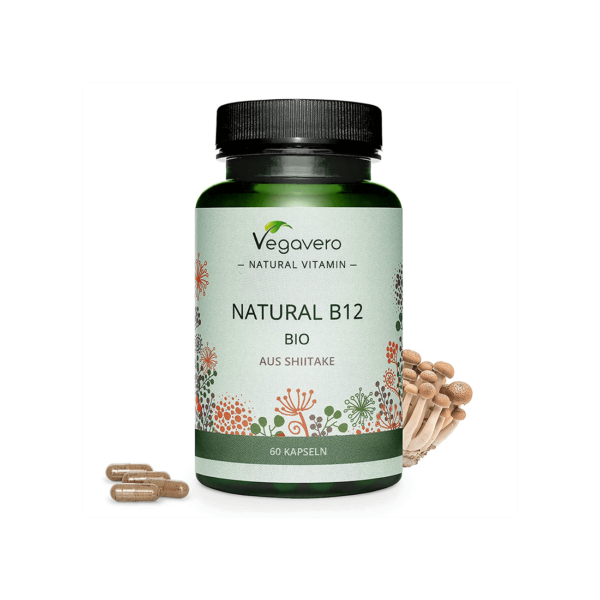 Natural B12 BIO aus Shiitake Витамин В12 (от био медицински гъби шийтаке) 60 капсули