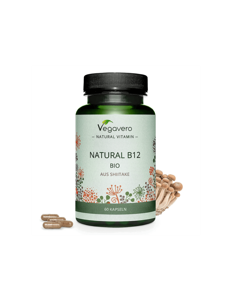 Natural B12 BIO aus Shiitake Витамин В12 (от био медицински гъби шийтаке) 60 капсули