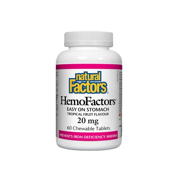 Natural Factors HemoFactors® / Желязо 20 mg х 60 дъвчащи таблетки от Vita Yana