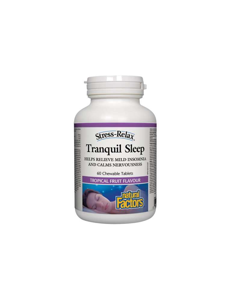 Natural Factors Stress-Relax® Tranquil Sleep х 60 дъвчащи таблетки (при безсъние и стрес) от Vita Yana