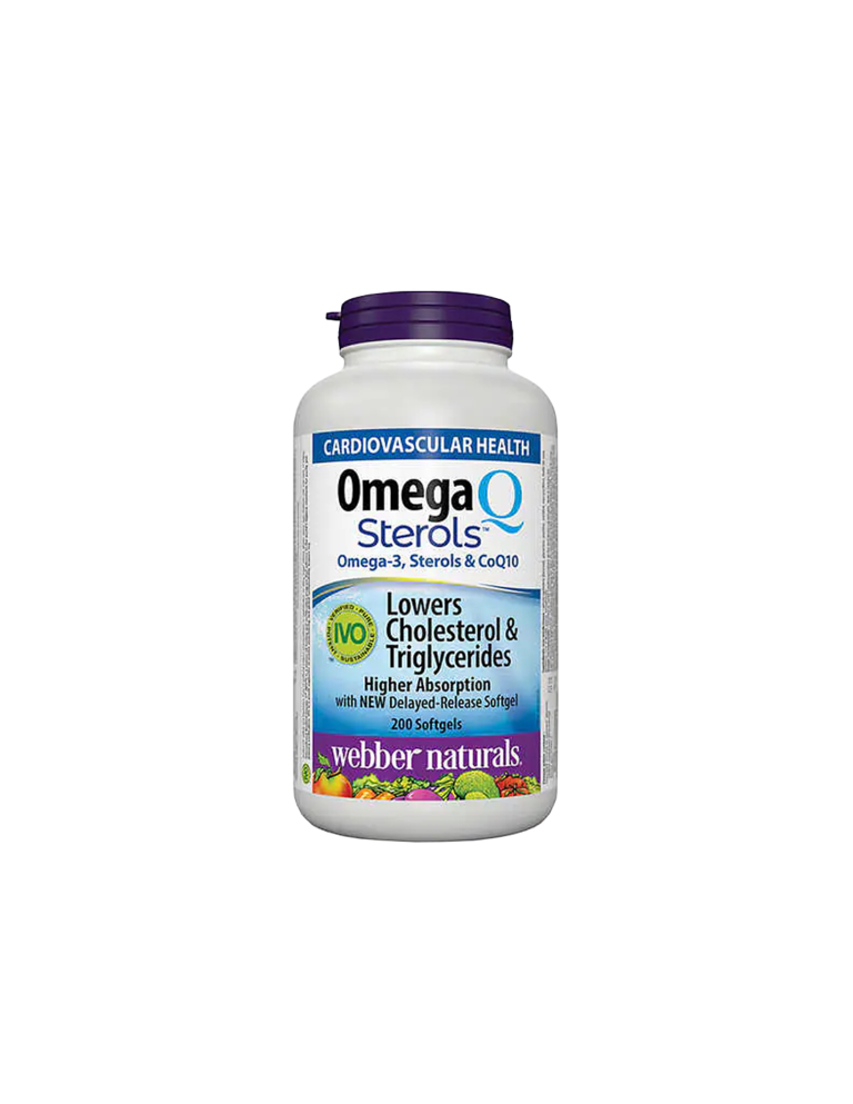 растителни стероли и коензим Q10 Omega Q Sterols 200 софтгел капсули със забавено освобождаване от Vita Yana