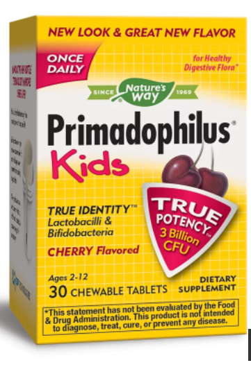 Primadophilus Kids Примадофилус Кидс 3 млрд. активни пробиотици х 30 дъвчащи таблетки от Vita Yana