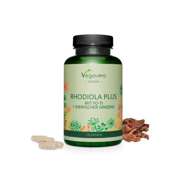 Rhodiola Plus mit Fo-Ti + Sibirischer Ginseng Златен корен + Фо-ти и Сибирски женшен 120 капсули