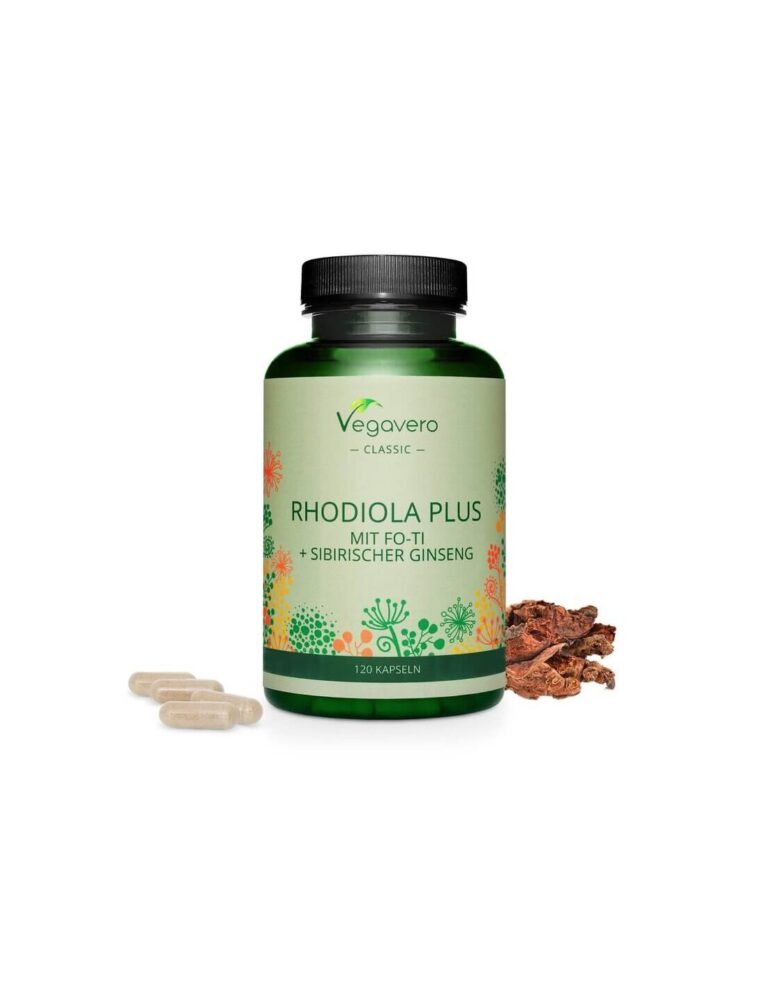 Rhodiola Plus mit Fo-Ti + Sibirischer Ginseng Златен корен + Фо-ти и Сибирски женшен 120 капсули