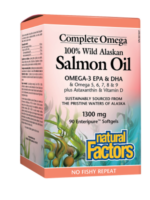 Salmon Oil 100% Wild Alaskan/ Дива сьомга (масло) от Аляска 1300 mg х 90 софтгел капсули от Vita Yana