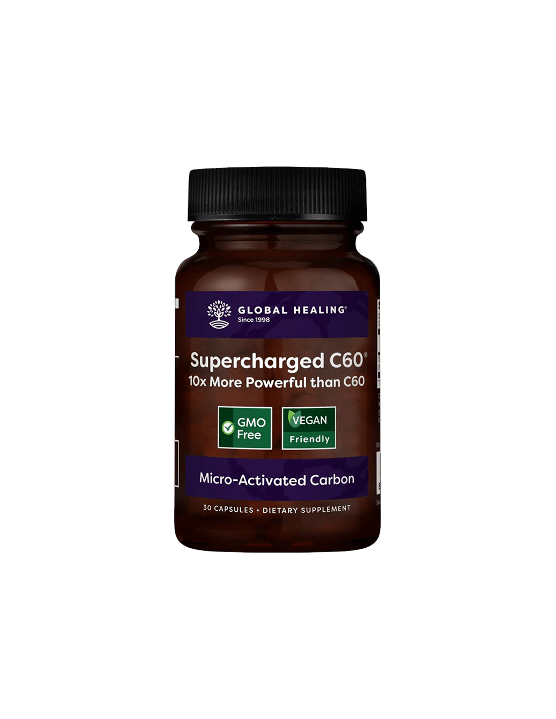 Supercharged C60® Микроактивиран активен въглен 30 капсули | Vita Yana Supercharged C60® Микроактивиран активен въглен 30 капсули от Vita Yana