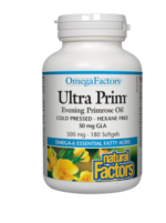 Ultra Prim® Evening Primrose Oil 50 mg GLA/ Вечерна иглика масло 500 mg х 180 софтгел капсули от Vita Yana