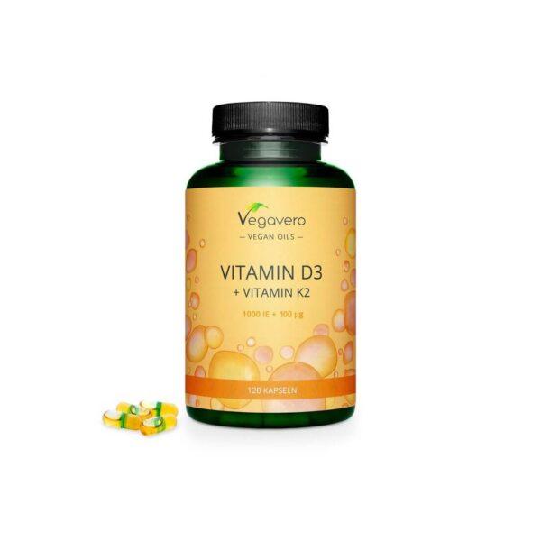 Vitamin D3 + K2 Витамин D3 1000 IU + К2 100 µg 120 капсули