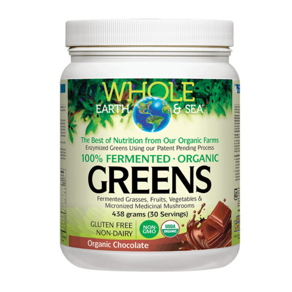 Whole Earth & Sea 100% Fermented Organic Greens 438 g пудра с вкус на шоколад от Vita Yana