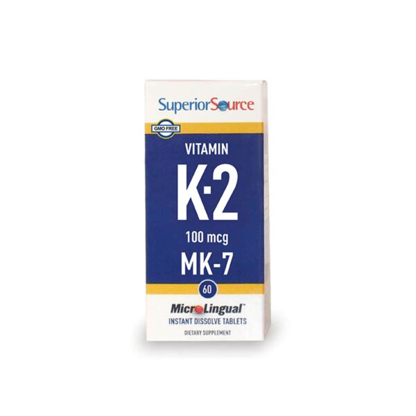 Кости и сърдечно-съдова система Витамин К2 (MK-7) 100 µg x 60 сублингвални таблетки