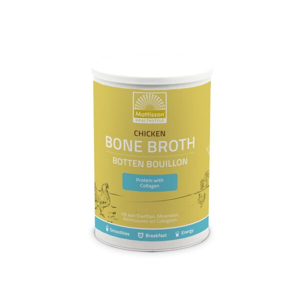 Красива кожа и здрави стави - Пилешки костен бульон, 400 g прах