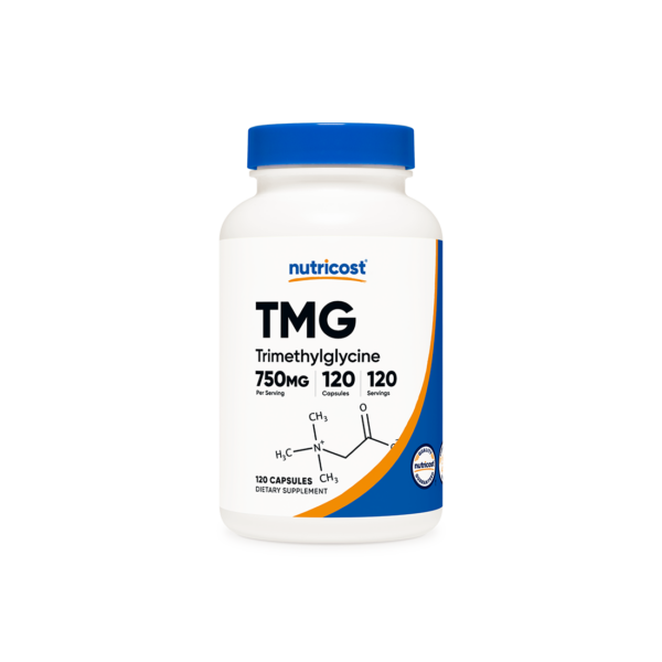 Нормализира нивата на хомоцистеина TMG Бетаин анхидрид (триметилглицин) 750 mg х120 капсули