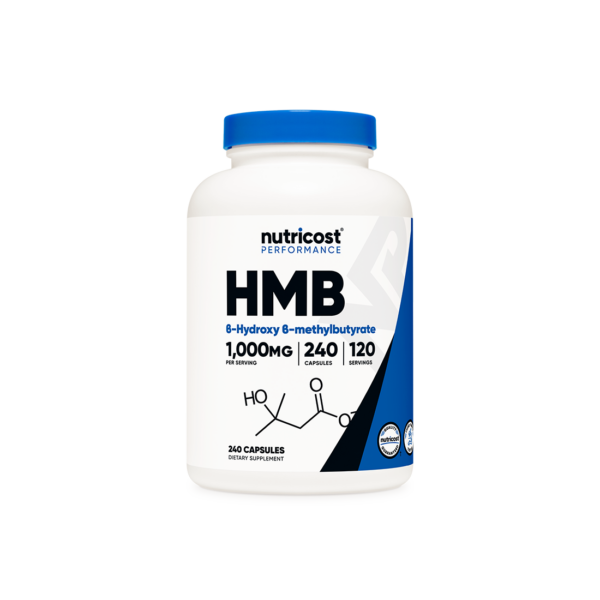 При активен спорт - HMB (Бета-хидрокси-бета-метилбутират), 500 mg/240 капсули, 120 дози Nutricost