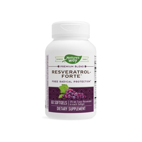 Resveratrol forte - Ресвератрол форте 450 mg, 60 софтгел капсули Nature’s Way