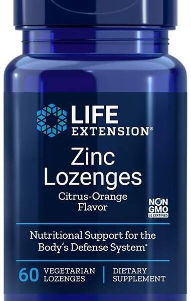 Zinc Lozenges Цинк 60 таблетки за смучене с вкус на портокал