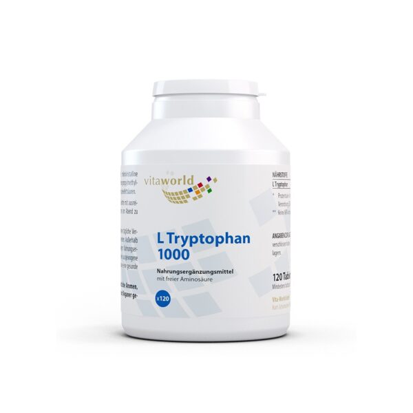 Л-Триптофан (L-Tryptophan) 1000 mg, 120 таблетки