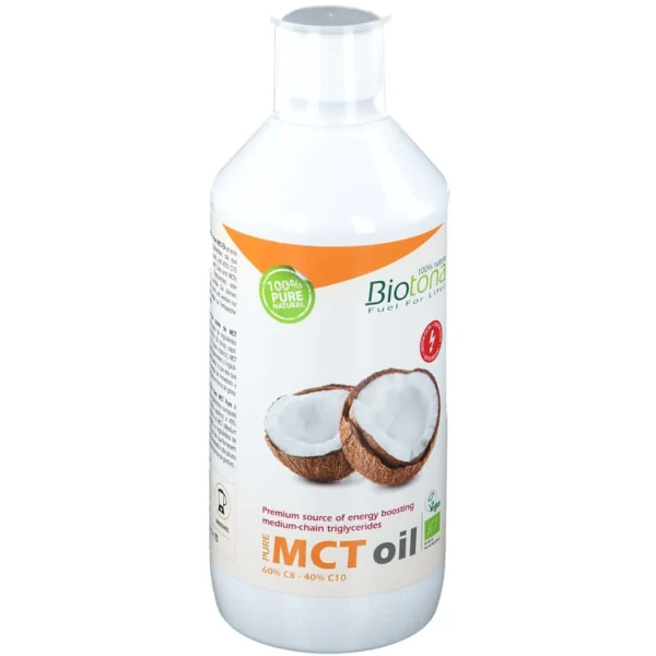 MCT Oil 60% C8 – 40% C10 (масло от чисти средноверижни триглицериди) Биотона Био 500мл