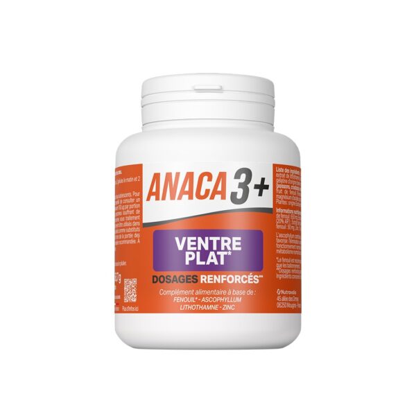 Anaca3 Формула за плосък корем Анака3+ С билки, водорасли, калций и цинк 120 капсули