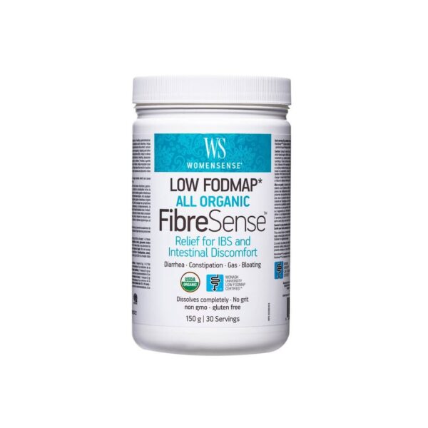 FibreSense WomenSense Low Fodmap*All Organic Relief for IBS and Intestinal Discomfort 150 g прах, 30 дози