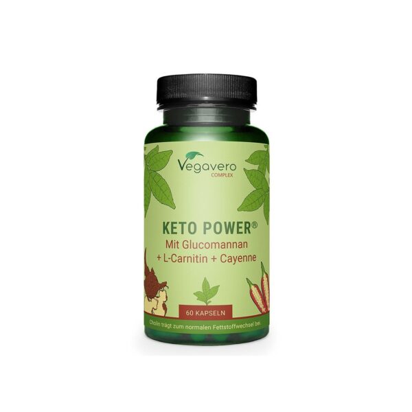 Keto Power® С глюкоманан, L-карнитин и лют червен пипер 60 капсули