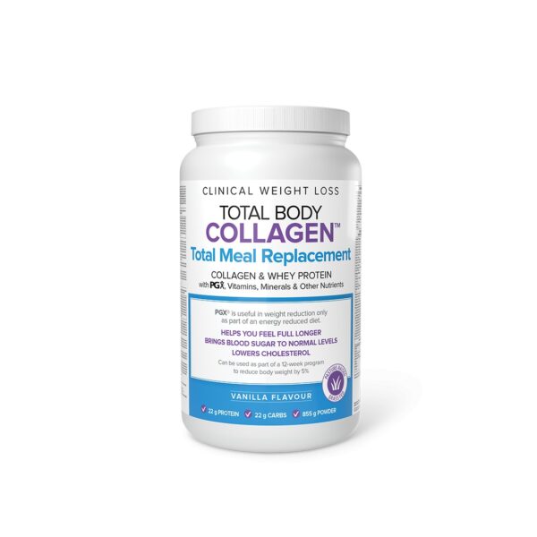 Колаген, суроватъчен протеин с PGX витамини, минерали и нутриенти -  Total Body Collagen™ , 855 g прах, с вкус на ванилия Natural Factors