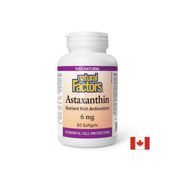 Астаксантин - Мощна антиоксидантна защита за клетките и зрението, 6 mg х 60 софтгел капсули