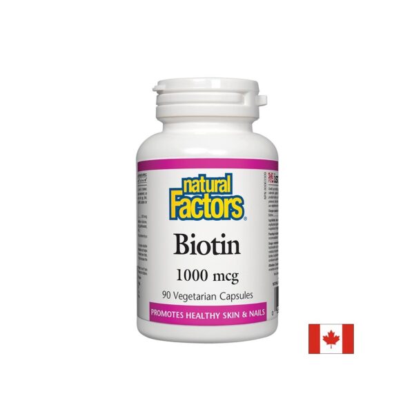 Biotin/ Биотин / Kоса, кожа, нокти, 90 капсули Natural Factors