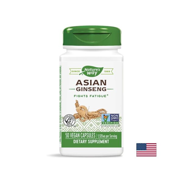 Asian Ginseng/ Женшен азиатски 560 mg х 50 капсули Nature’s Way