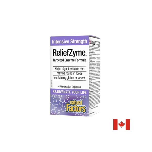 ReliefZyme™ Targeted Enzyme Formula - Храносмилателни ензими x 45 капсули Natural Factors