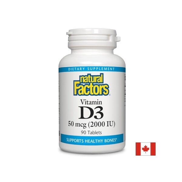 Vitamin D3 / Витамин D3, 2000 IU, 90 таблетки Natural Factors