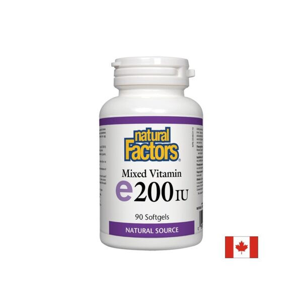 Vitamin E/ Витамин E (токофероли микс) 200 IU х 90 софтгел капсули Natural Factors